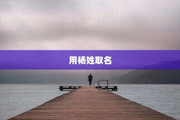 用杨姓取名
