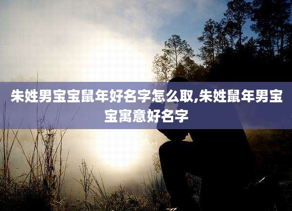 朱姓男宝宝鼠年好名字怎么取,朱姓鼠年男宝宝寓意好名字