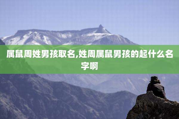 属鼠周姓男孩取名,姓周属鼠男孩的起什么名字啊