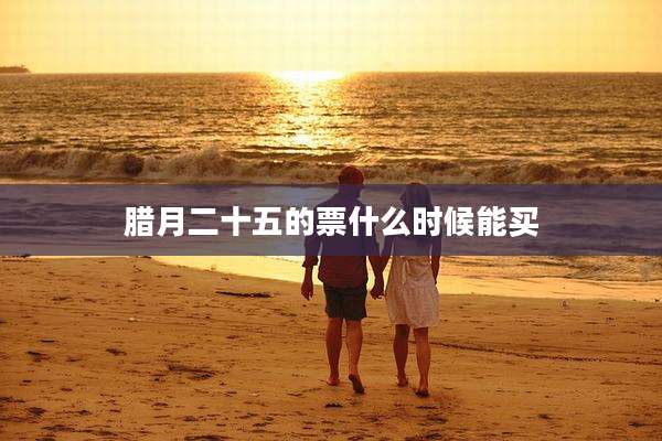 腊月二十五的票什么时候能买