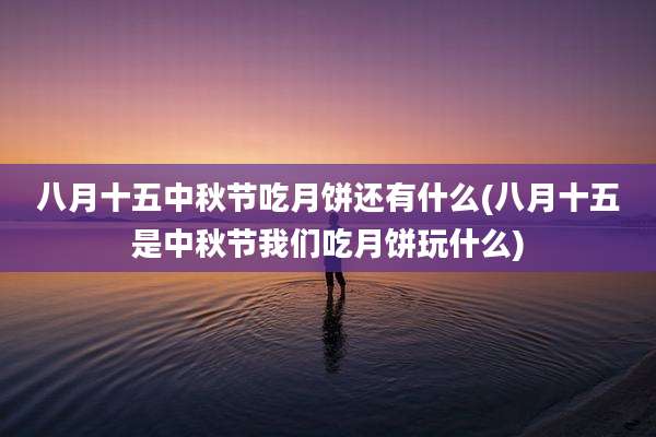 八月十五中秋节吃月饼还有什么(八月十五是中秋节我们吃月饼玩什么)