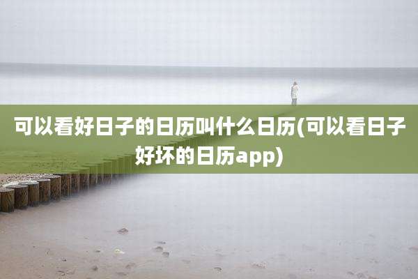 可以看好日子的日历叫什么日历(可以看日子好坏的日历app)