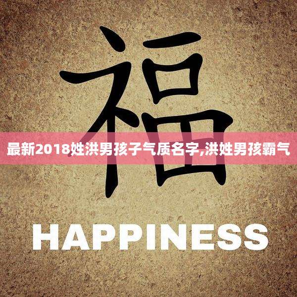 最新2018姓洪男孩子气质名字,洪姓男孩霸气
