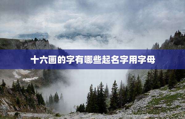十六画的字有哪些起名字用字母