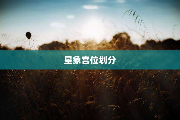 星象宫位划分