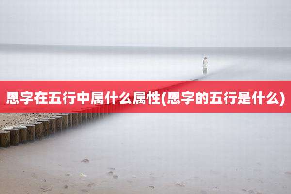 恩字在五行中属什么属性(恩字的五行是什么)