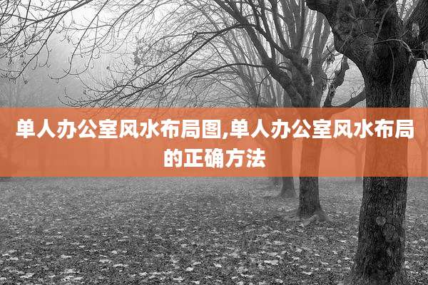 单人办公室风水布局图,单人办公室风水布局的正确方法