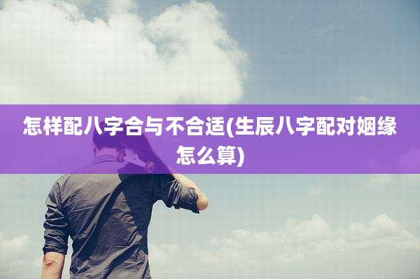 怎样配八字合与不合适(生辰八字配对姻缘怎么算)