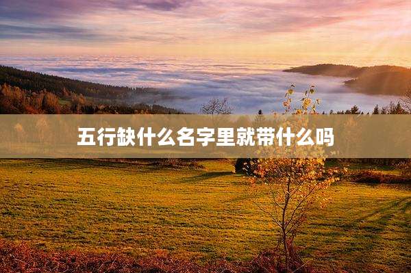 五行缺什么名字里就带什么吗