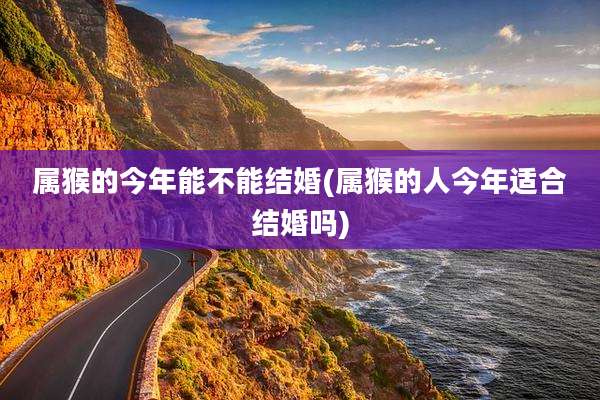属猴的今年能不能结婚(属猴的人今年适合结婚吗)
