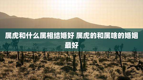 属虎和什么属相结婚好 属虎的和属啥的婚姻最好