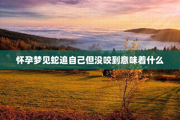 怀孕梦见蛇追自己但没咬到意味着什么