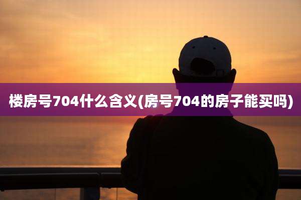 楼房号704什么含义(房号704的房子能买吗)