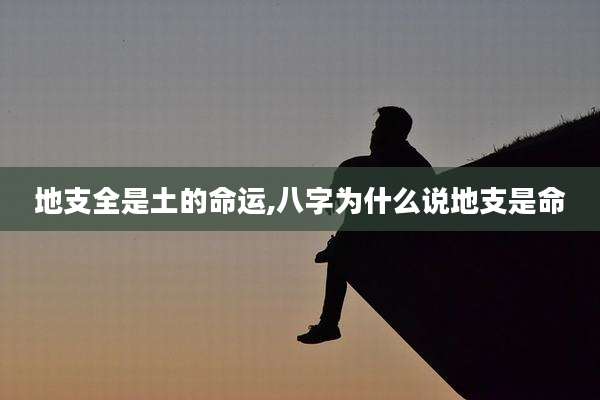 地支全是土的命运,八字为什么说地支是命