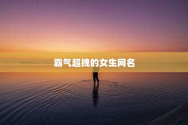 霸气超拽的女生网名