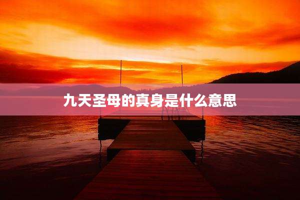 九天圣母的真身是什么意思