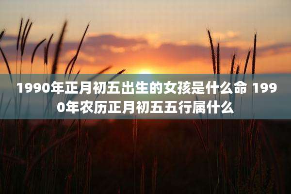 1990年正月初五出生的女孩是什么命 1990年农历正月初五五行属什么