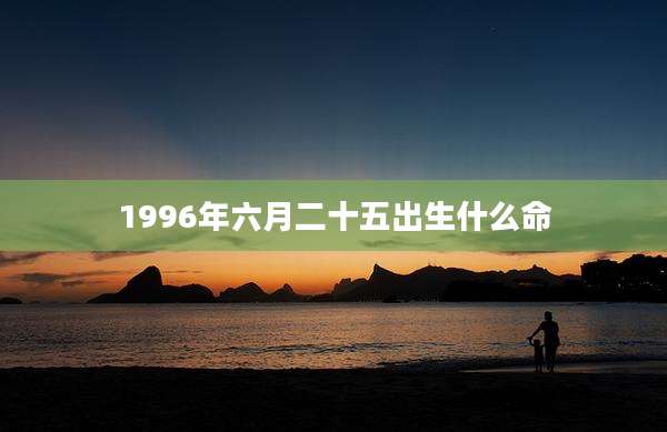 1996年六月二十五出生什么命