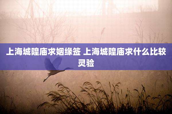 上海城隍庙求姻缘签 上海城隍庙求什么比较灵验