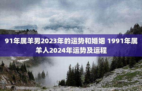 91年属羊男2023年的运势和婚姻 1991年属羊人2024年运势及运程