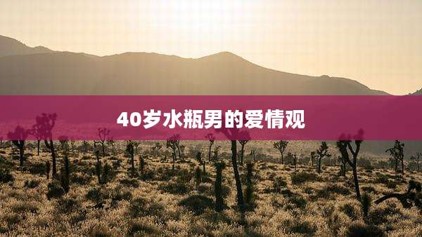 40岁水瓶男的爱情观