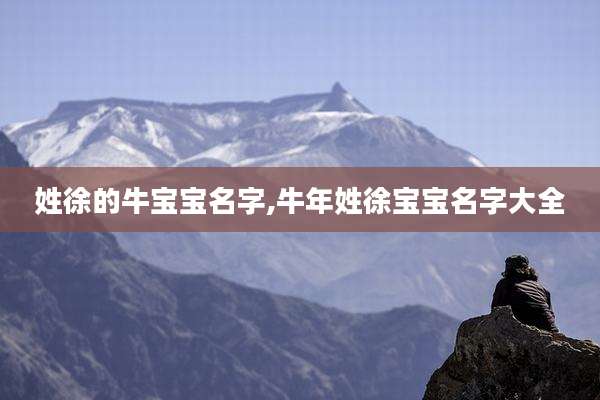 姓徐的牛宝宝名字,牛年姓徐宝宝名字大全