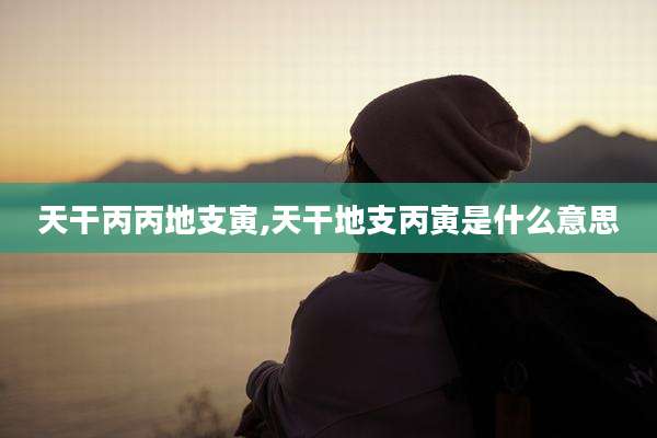 天干丙丙地支寅,天干地支丙寅是什么意思