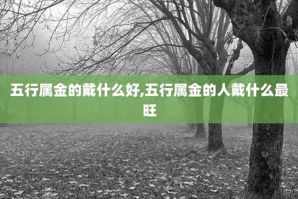 五行属金的戴什么好,五行属金的人戴什么最旺