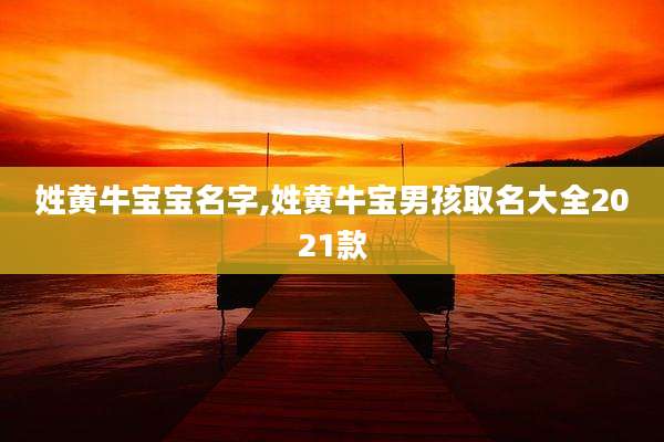姓黄牛宝宝名字,姓黄牛宝男孩取名大全2021款