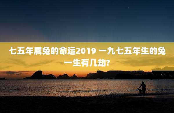 七五年属兔的命运2019 一九七五年生的兔一生有几劫?