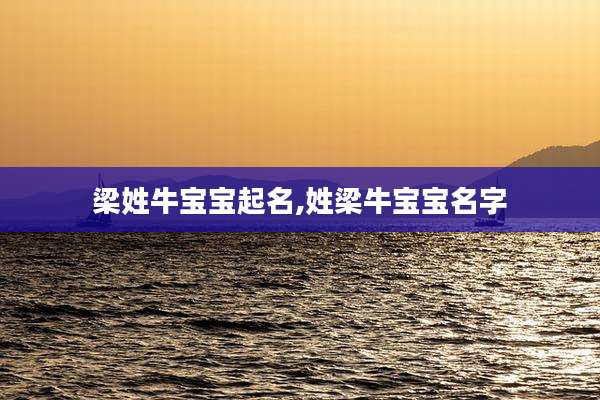 梁姓牛宝宝起名,姓梁牛宝宝名字
