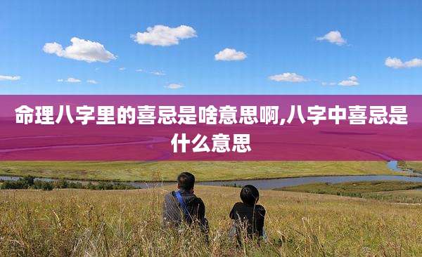 命理八字里的喜忌是啥意思啊,八字中喜忌是什么意思