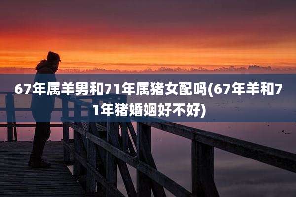 67年属羊男和71年属猪女配吗(67年羊和71年猪婚姻好不好)