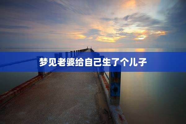 梦见老婆给自己生了个儿子