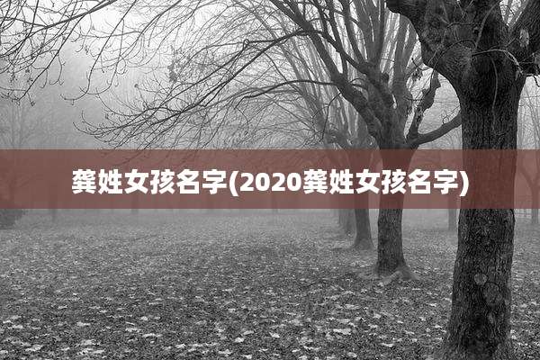 龚姓女孩名字(2020龚姓女孩名字)