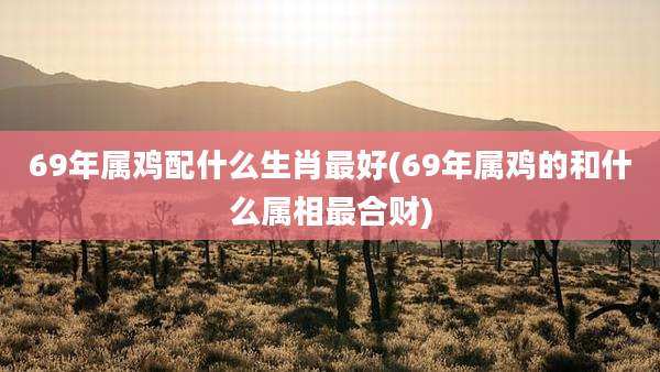 69年属鸡配什么生肖最好(69年属鸡的和什么属相最合财)