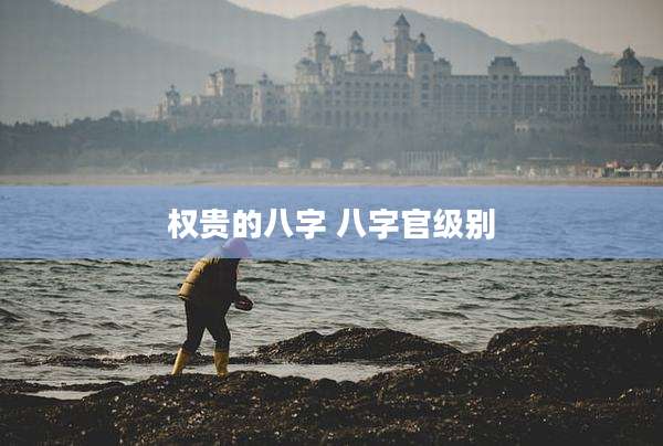 权贵的八字 八字官级别
