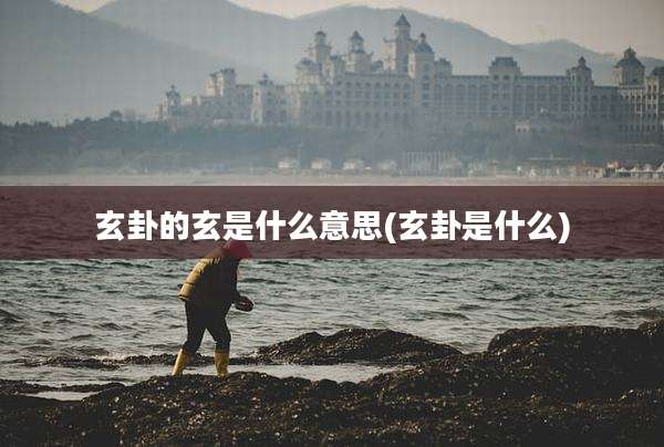 玄卦的玄是什么意思(玄卦是什么)