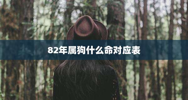 82年属狗什么命对应表