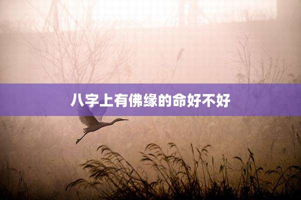 八字上有佛缘的命好不好