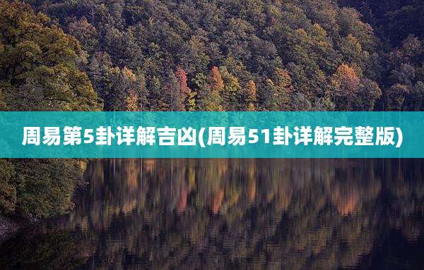 周易第5卦详解吉凶(周易51卦详解完整版)