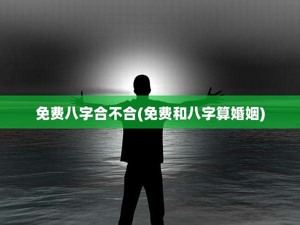 免费八字合不合(免费和八字算婚姻)
