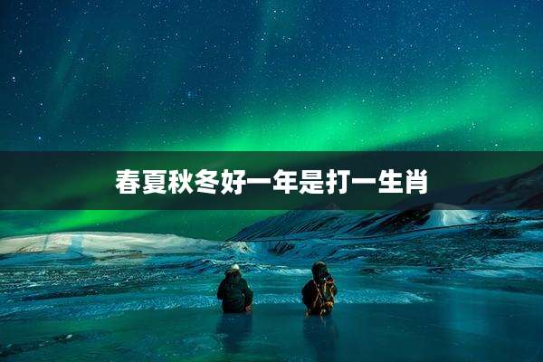春夏秋冬好一年是打一生肖
