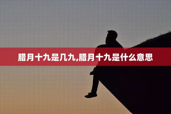 腊月十九是几九,腊月十九是什么意思