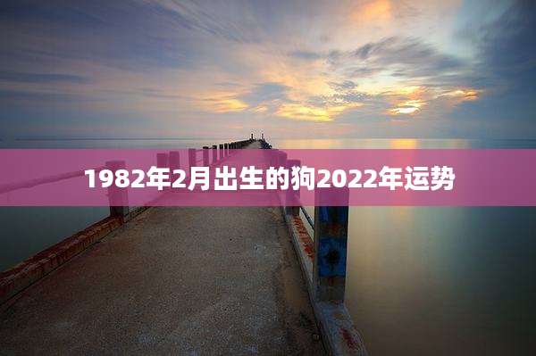 1982年2月出生的狗2022年运势