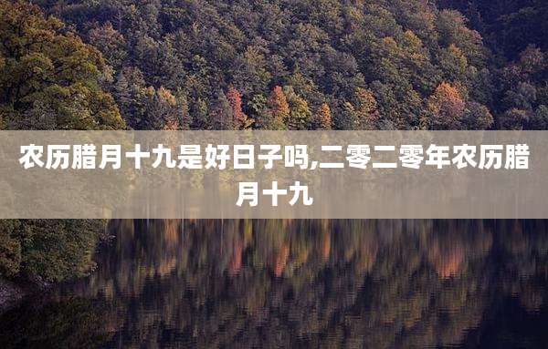 农历腊月十九是好日子吗,二零二零年农历腊月十九