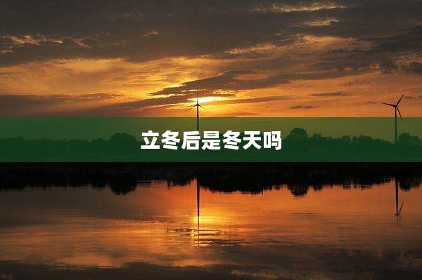 立冬后是冬天吗