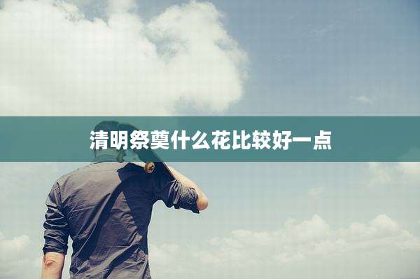 清明祭奠什么花比较好一点