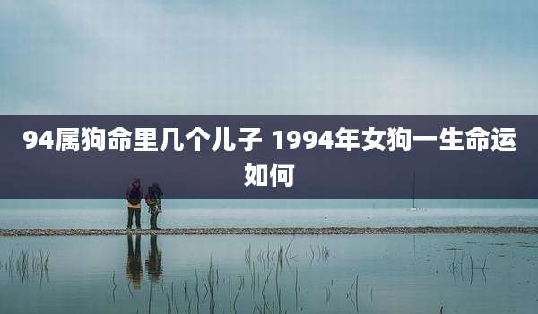 94属狗命里几个儿子 1994年女狗一生命运如何