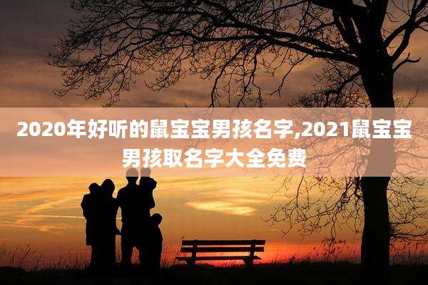 2020年好听的鼠宝宝男孩名字,2021鼠宝宝男孩取名字大全免费